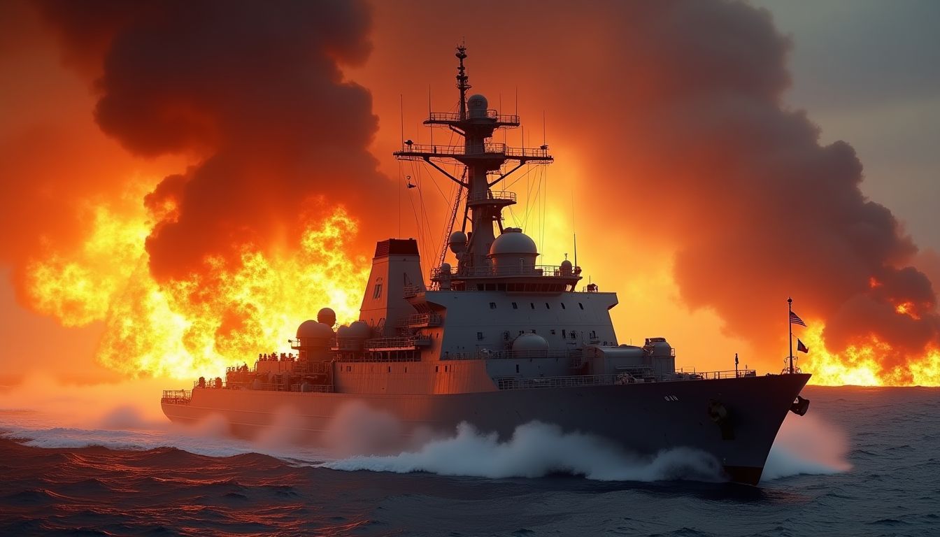 A Warship, a Fire, and the Weight of What's Actually Happening in the Middle East