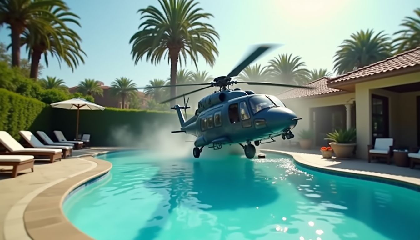 When Military Helicopters Crash a Celebrity Pool Party, Everyone Has Questions