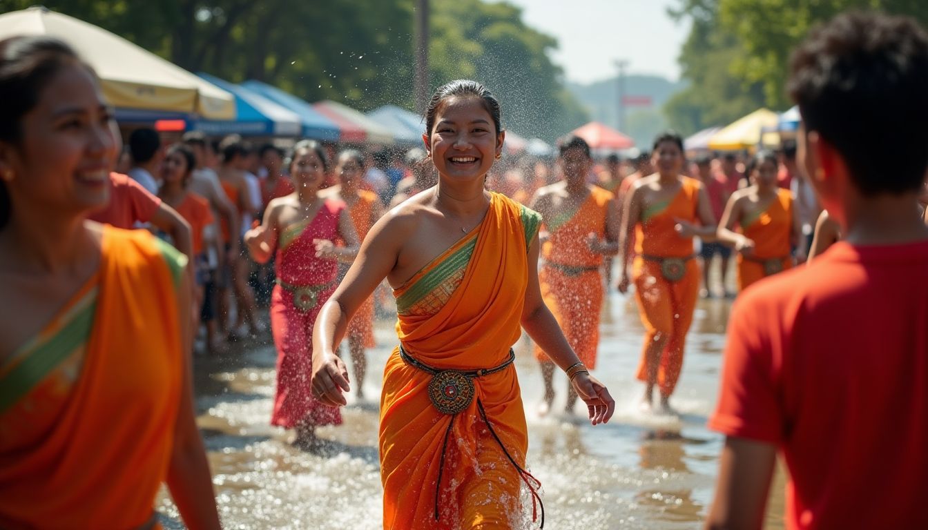Thai Community Celebrates with Water Fight, Traditional Dancing at Southampton's Westquay